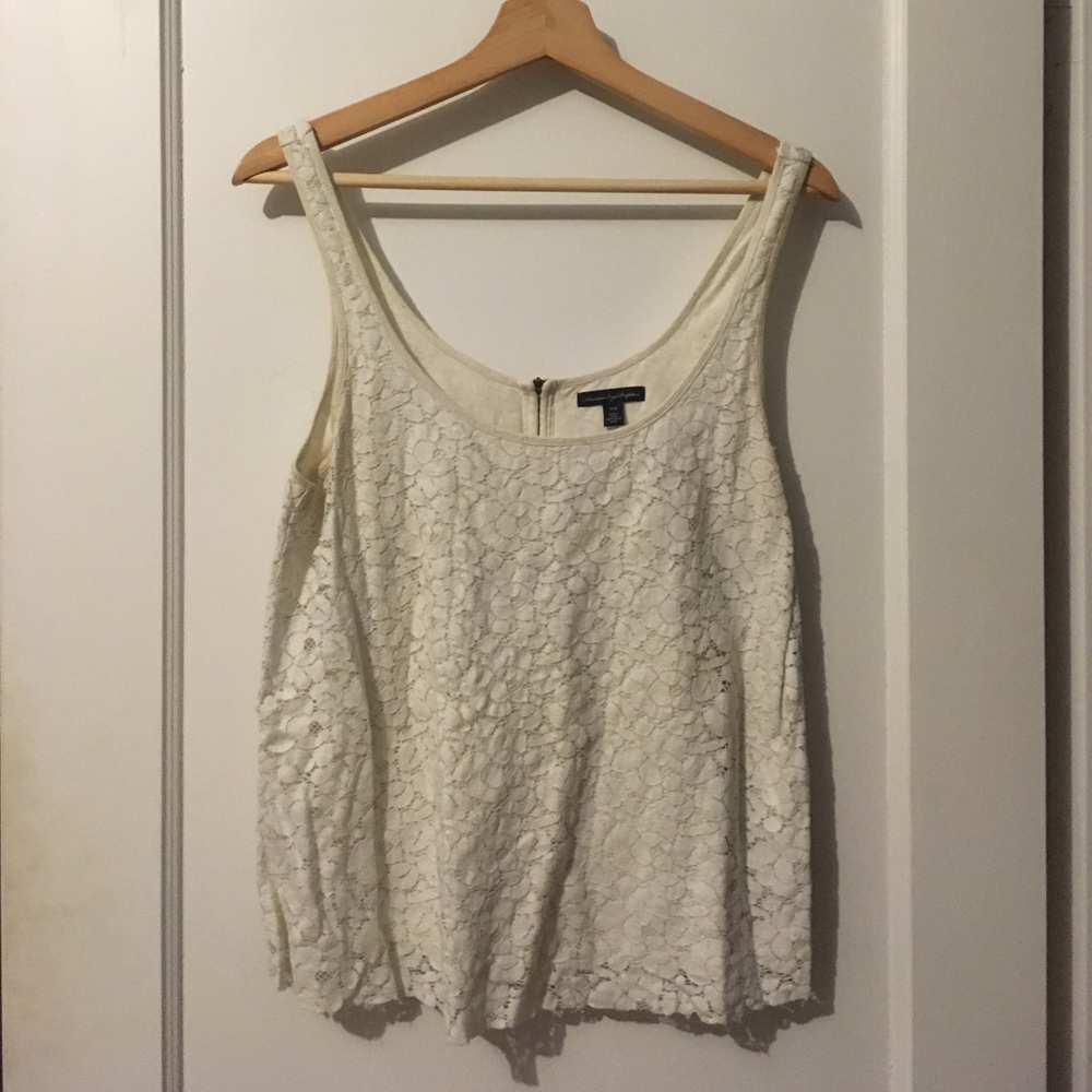 American Eagle white lace tank top