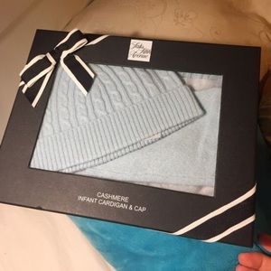 Baby cashmere cardigan and cap