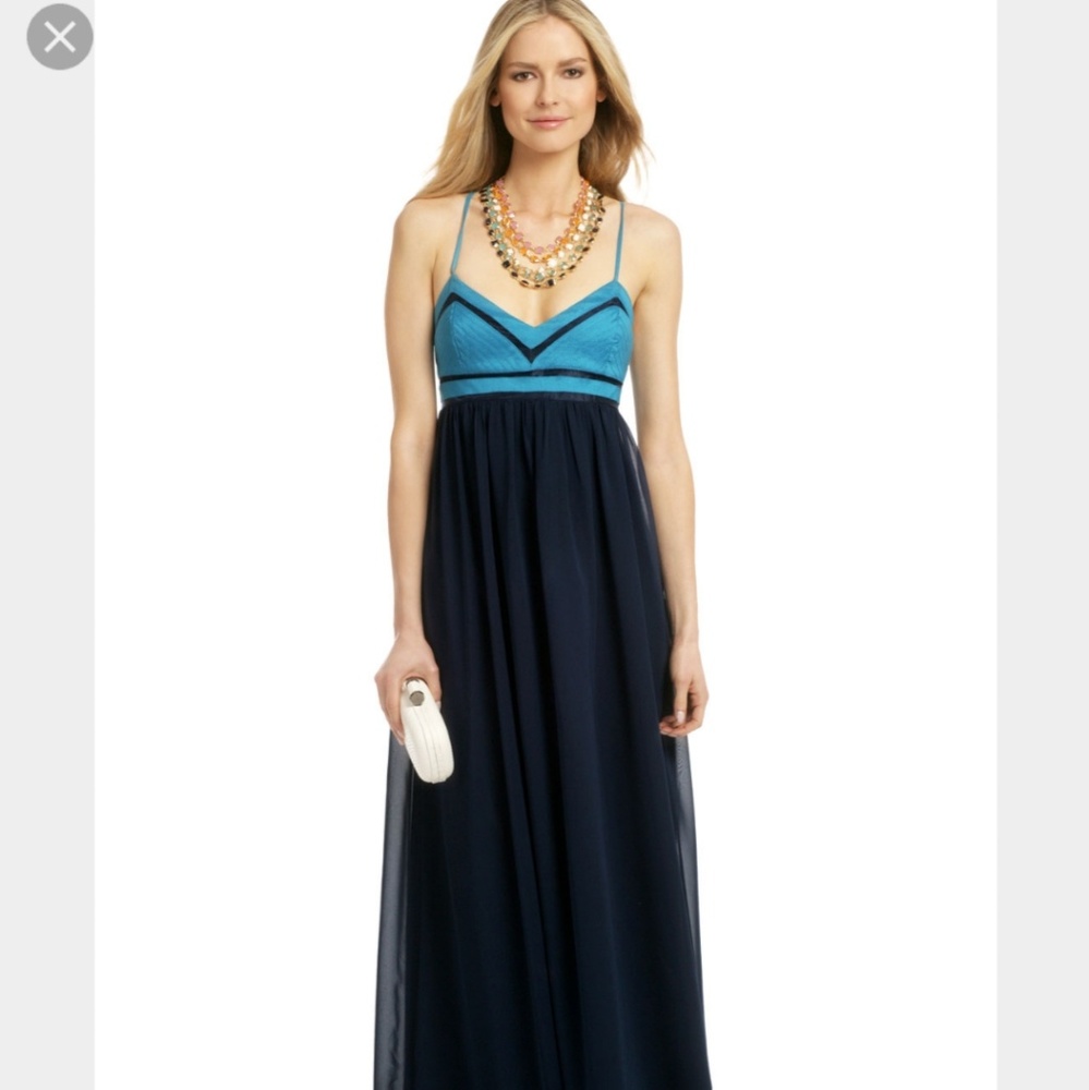 Mark and James colorblock blue maxi