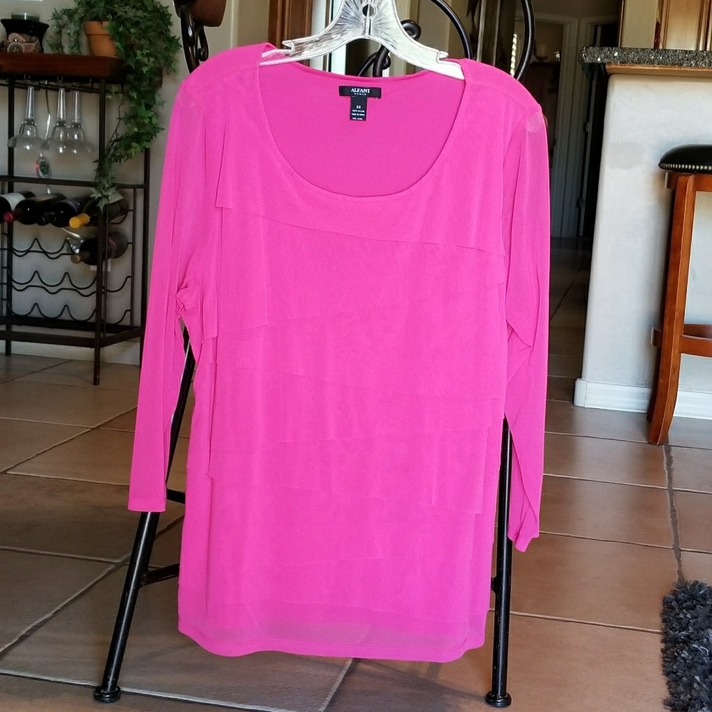 Alfani polyester layered top