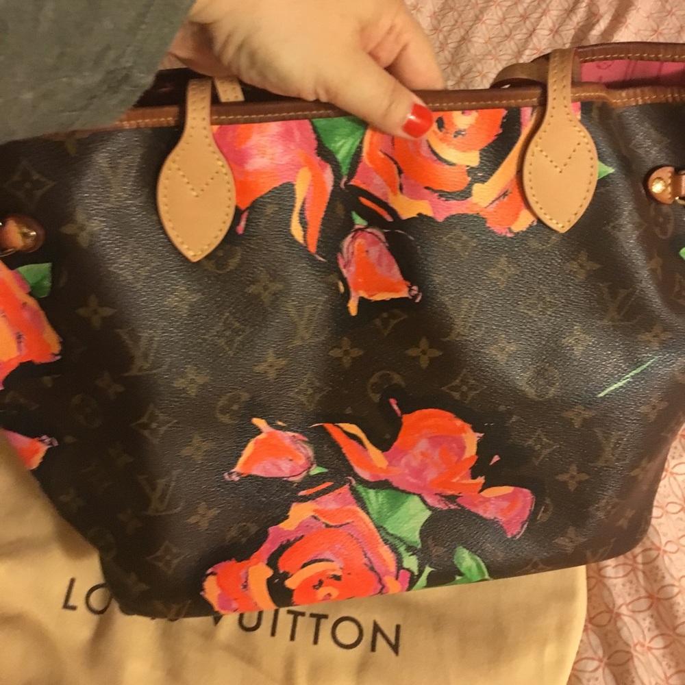 LV STEPHEN SPROUSE NEVERFULL w. brand new handles!