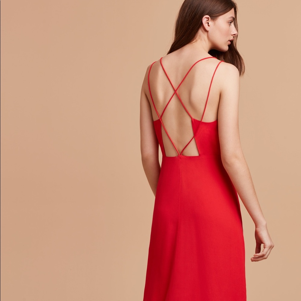 Aritzia Red Angelique Dress xxs