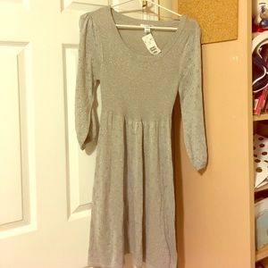 H&M brand new never worn silver baby doll dress