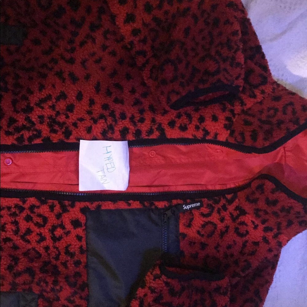 Supreme Red Reversible Leopard jacket