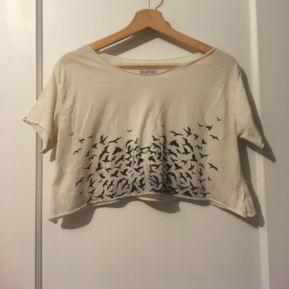 Cream crop top