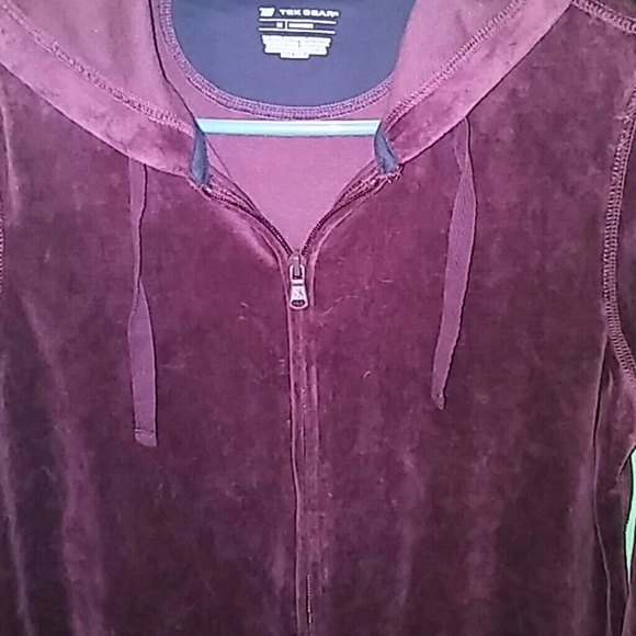 Tek Gear Maroon Hoodie Jacket SZ M - Picture 3 of 6