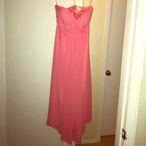 Bill Levkoff Bridesmaid Dress - Pink/Coral - Sz 12