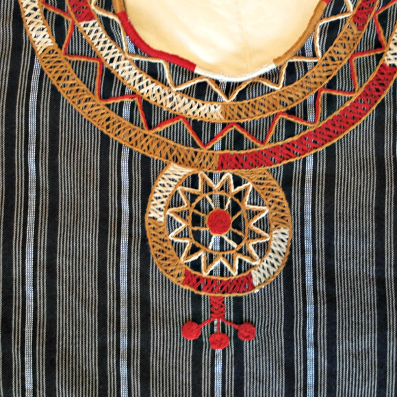 Ketzali Boho Tijonel Poncho Ruana w/Embroidery - Picture 3 of 3