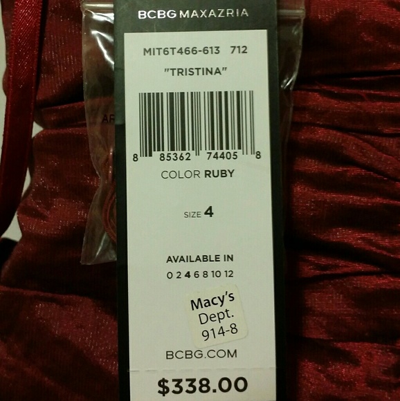 BCBG MAXAZRIA Tristina Color Ruby Dress $338 - Picture 3 of 6
