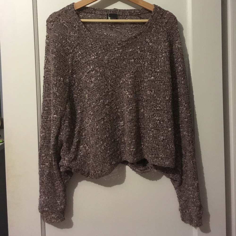 Purple cropped sweater