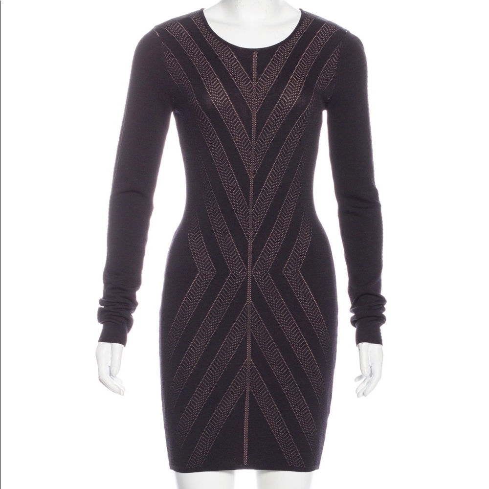 Torn by Ronnie Kobo black patterned dress