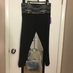 Black Fold Over Yoga Pants