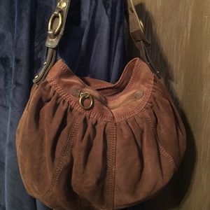 Lucky Brand Suede Hobo Handbag