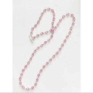 Pink beaded necklace