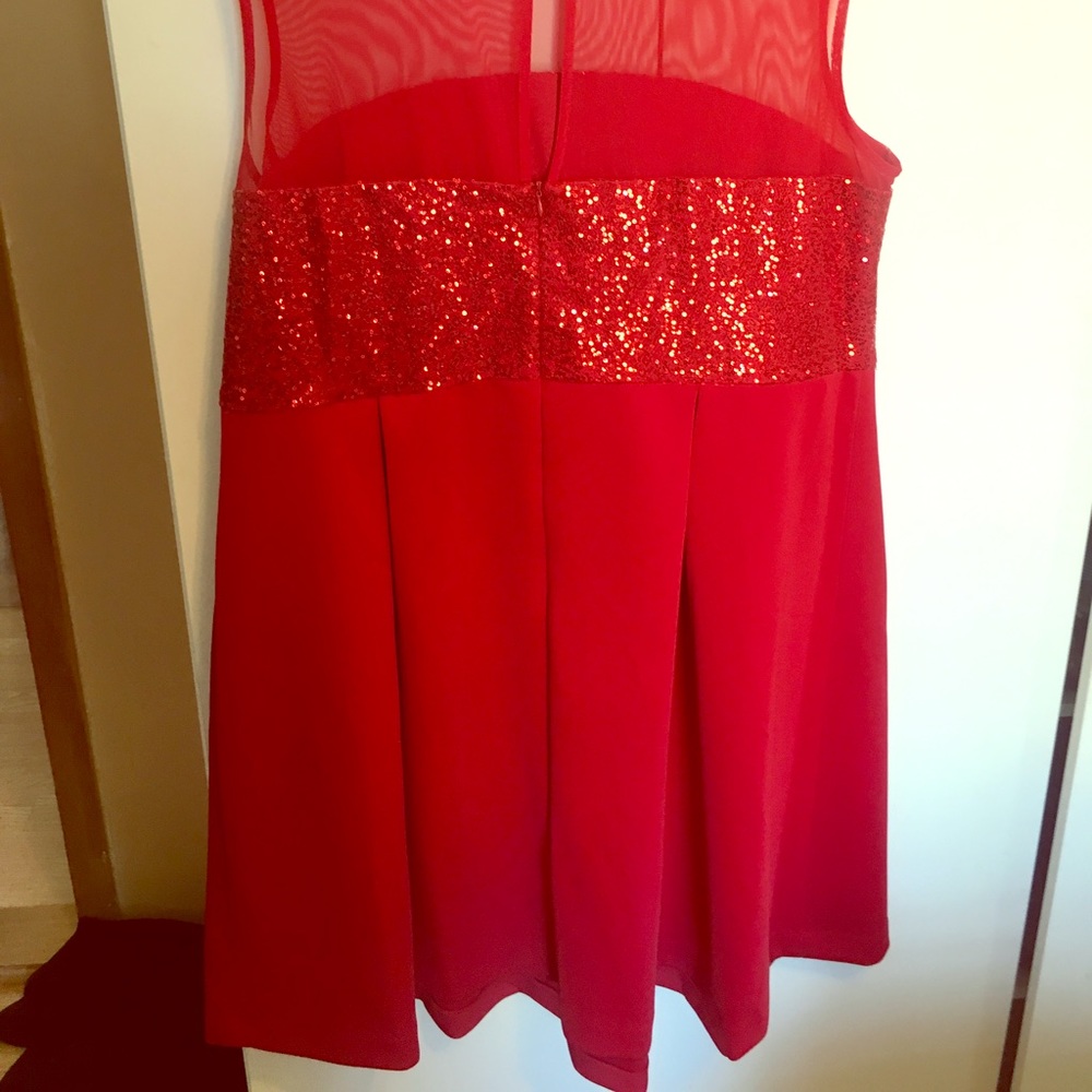 Red dress with glitter center