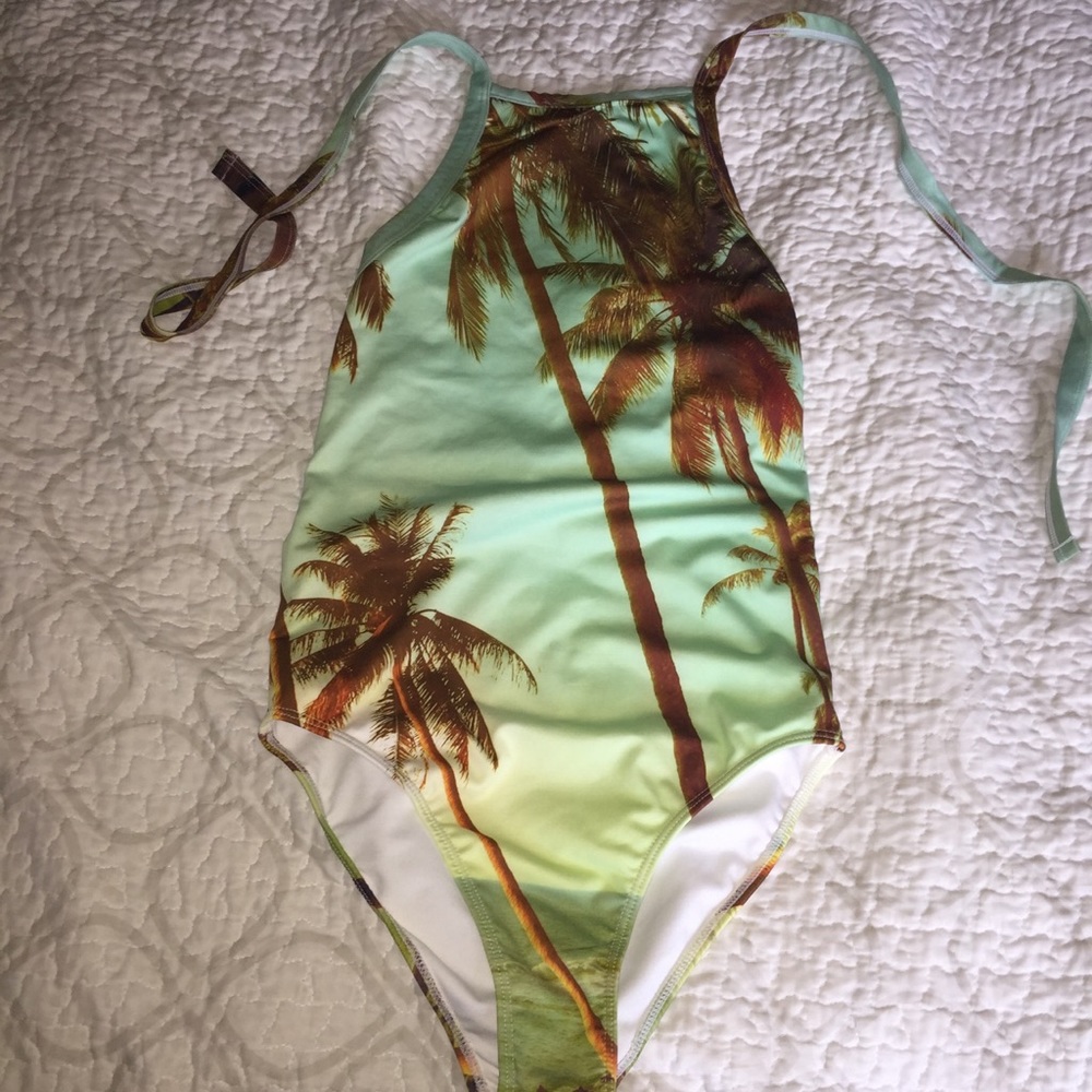 Cute palm tree bodysuit/ swim suit!