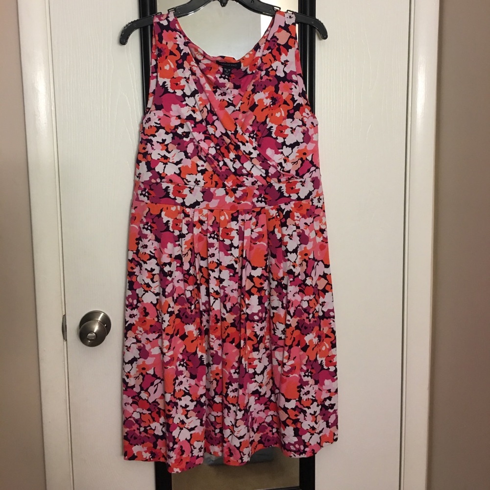 Lands End Bright Floral Dress