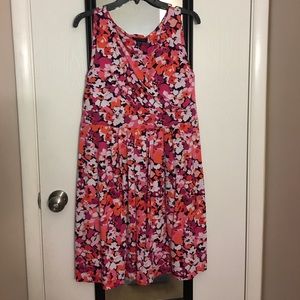 Lands End Bright Floral Dress