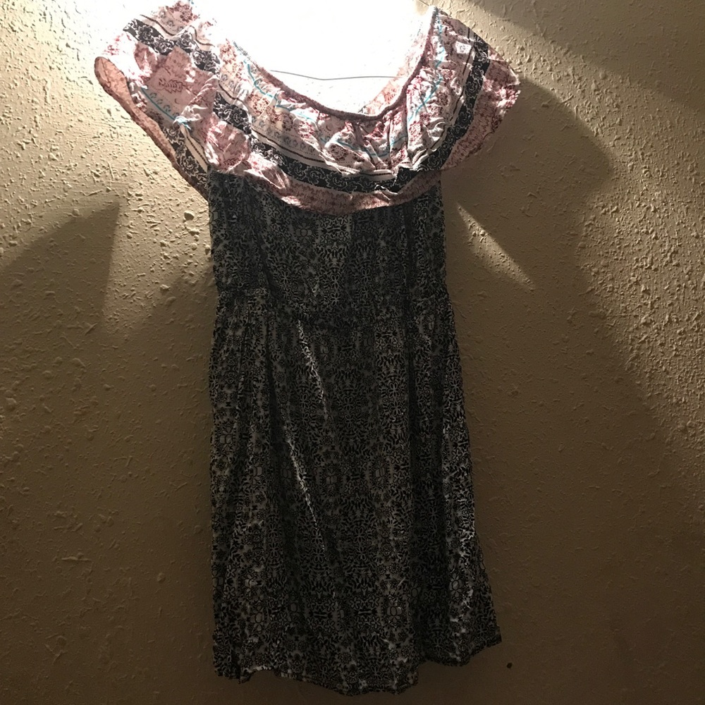 Off the shoulder floral print sun dress