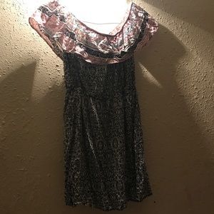 Off the shoulder floral print sun dress