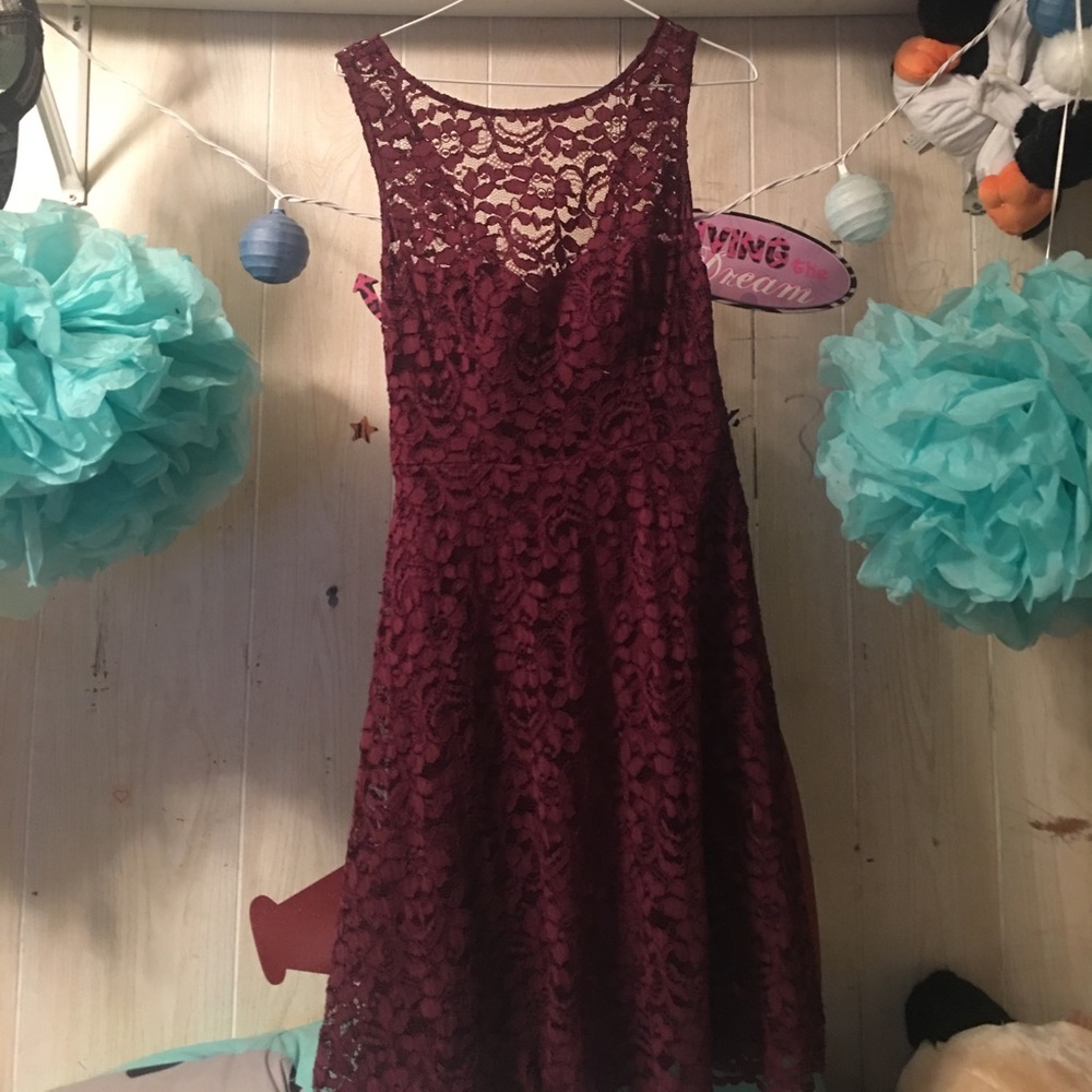 Davids Bridal lace dress.