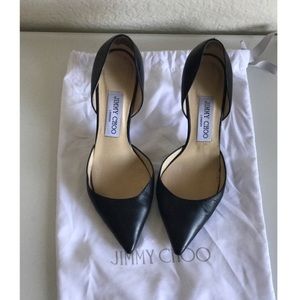 Jimmy Choo Black Leather Pumps