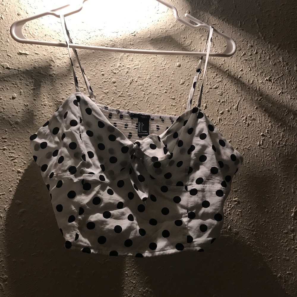 Polka dot crop top