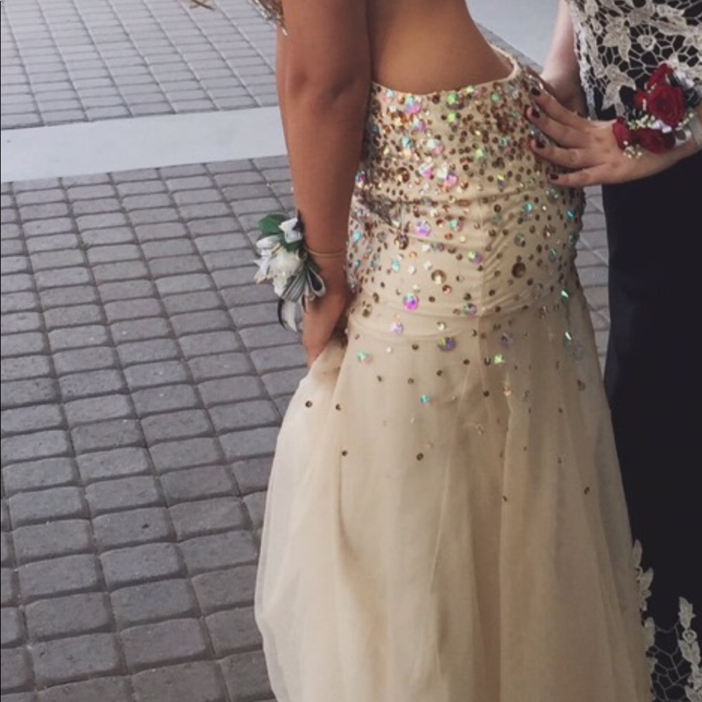 Beautiful cream/nude tone prom dress