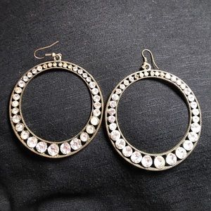 Francesca's Drop Hoop Earrings