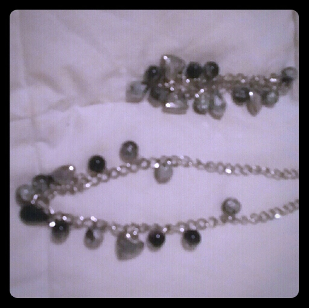 Necklace and bracelet with hearts