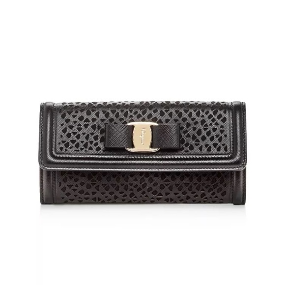 New  blackSalvatore Ferragamo cutout wallet  $675 - Picture 1 of 4