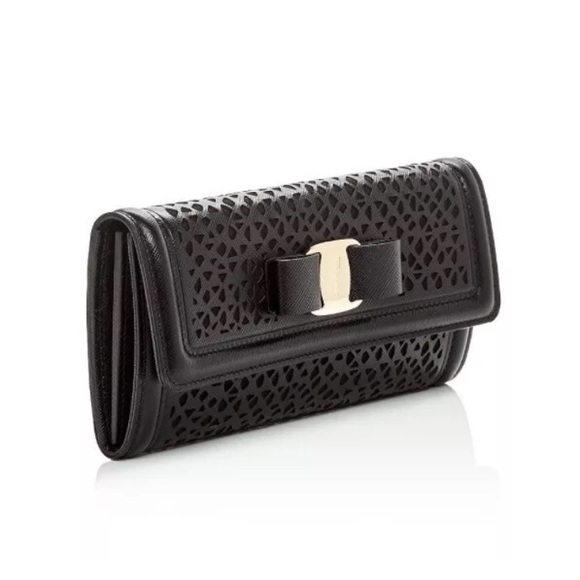 New  blackSalvatore Ferragamo cutout wallet  $675 - Picture 3 of 4