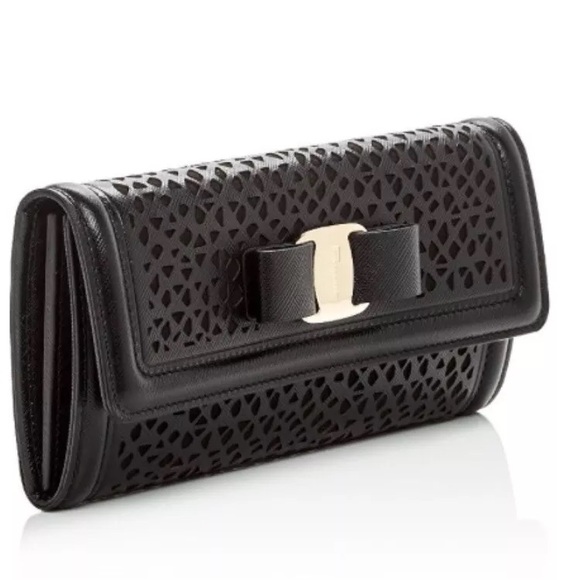 New  blackSalvatore Ferragamo cutout wallet  $675 - Picture 4 of 4