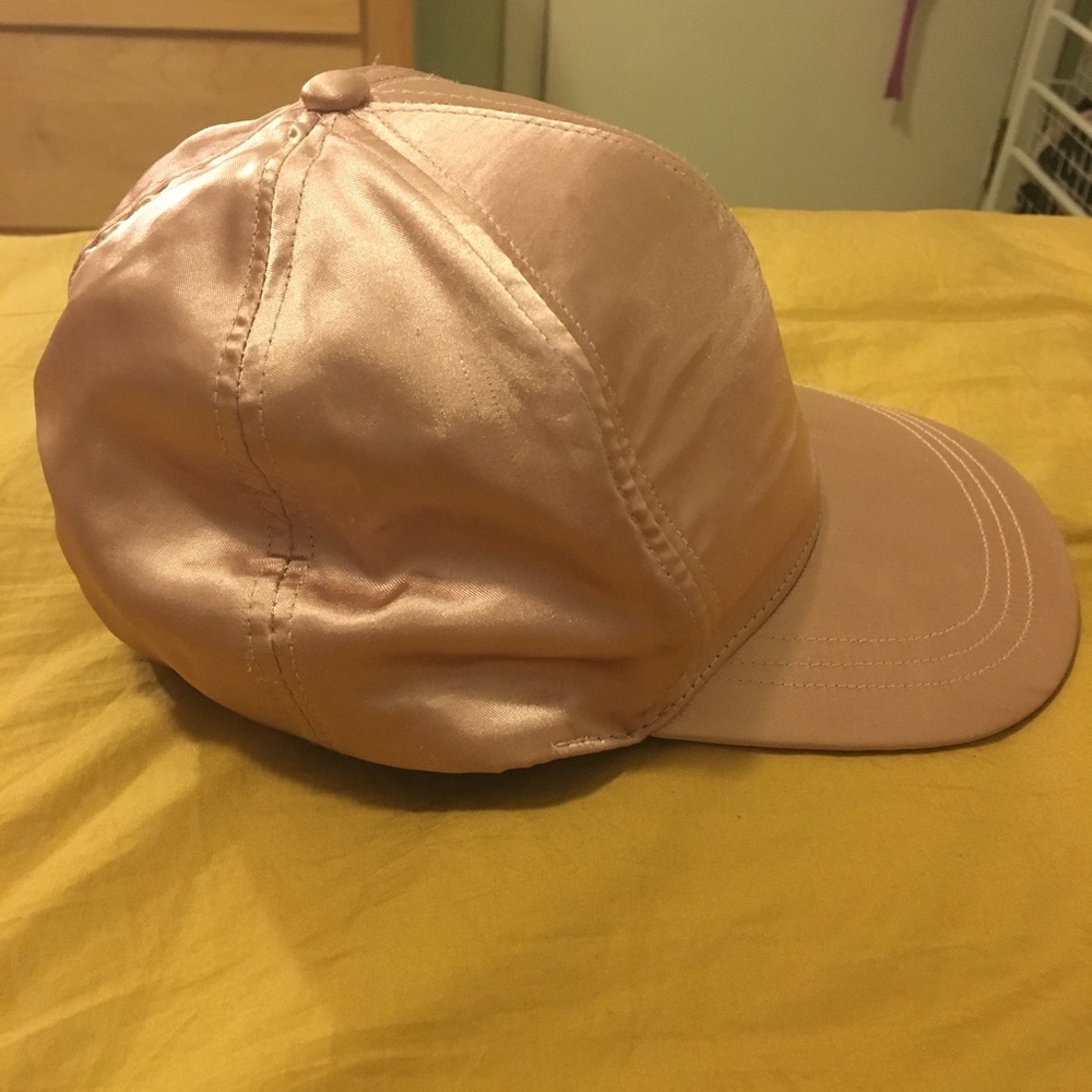 Pink Satin ASOS Baseball Cap - Picture 2 of 4