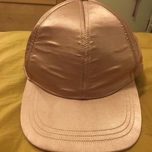 Pink Satin ASOS Baseball Cap