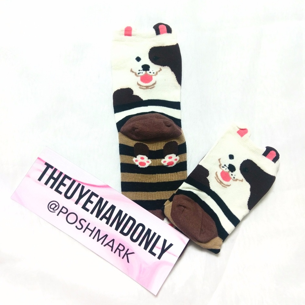 2 PAIRS New Cute Dog Printed Socks *PICK 2* - Picture 6 of 8
