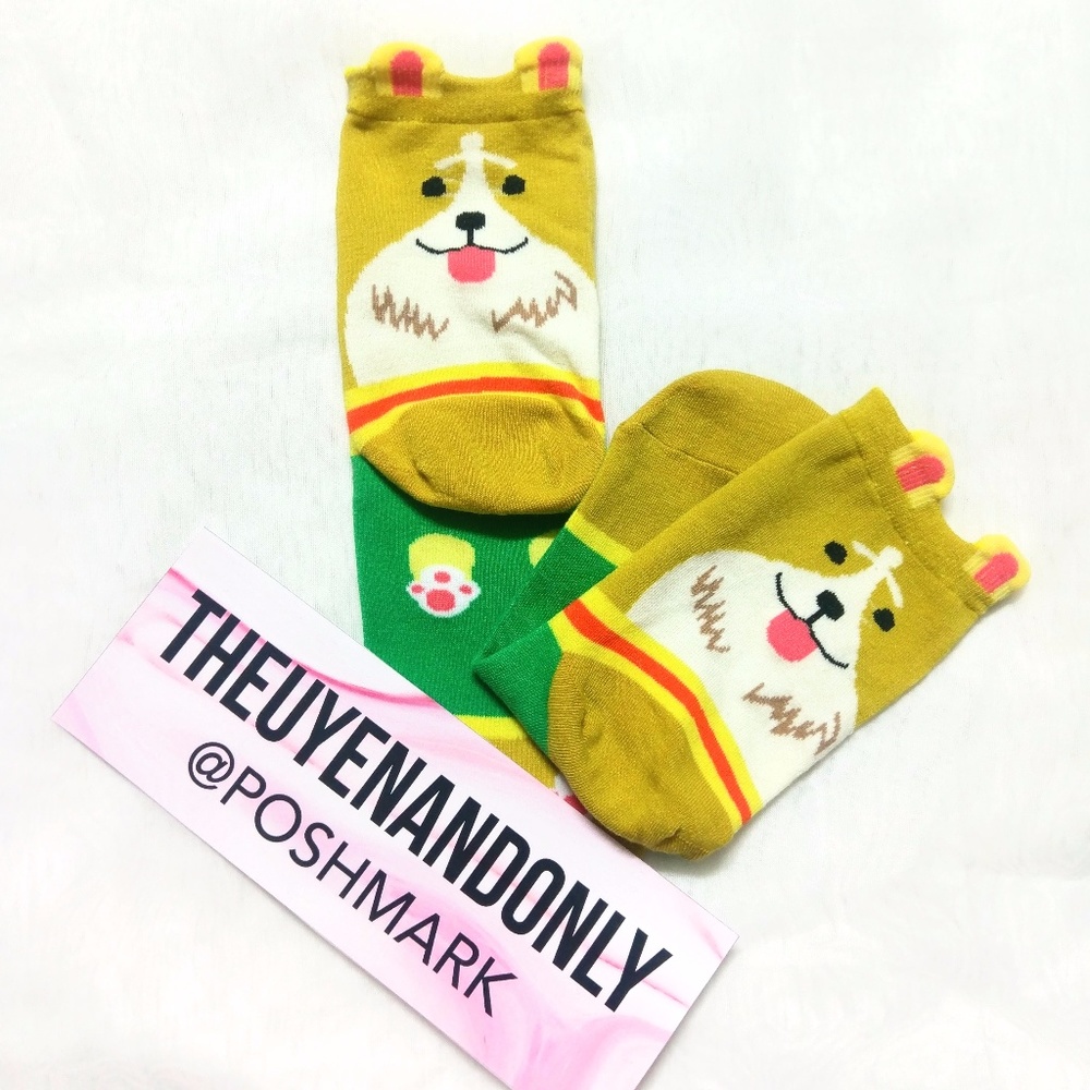 2 PAIRS New Cute Dog Printed Socks *PICK 2* - Picture 3 of 8