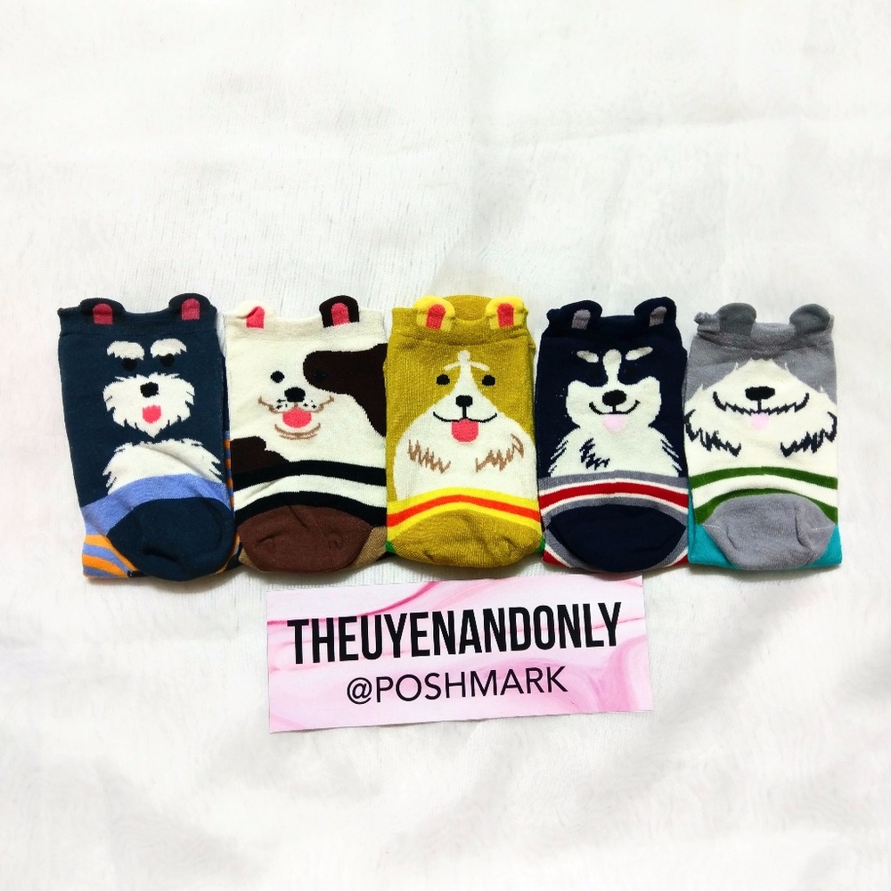 2 PAIRS New Cute Dog Printed Socks *PICK 2* - Picture 8 of 8