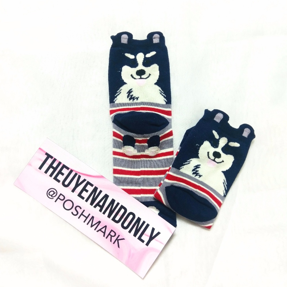 2 PAIRS New Cute Dog Printed Socks *PICK 2* - Picture 5 of 8