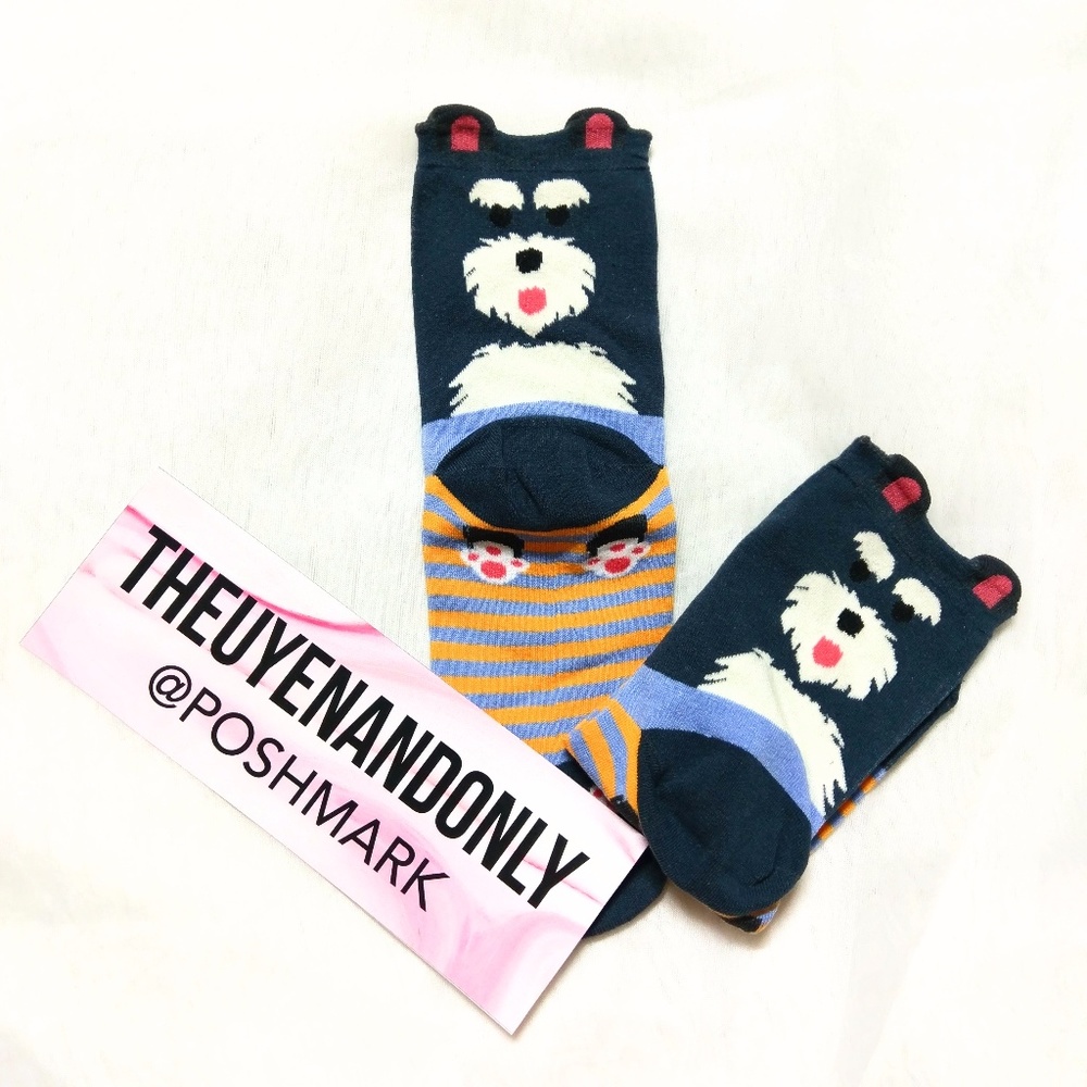 2 PAIRS New Cute Dog Printed Socks *PICK 2* - Picture 7 of 8