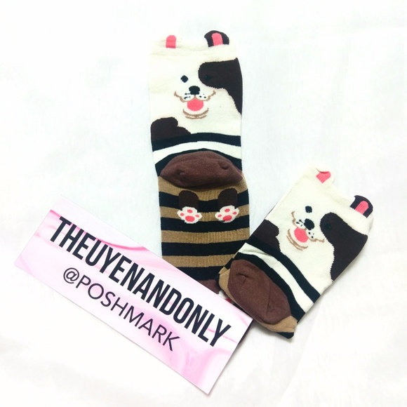 2 PAIRS New Cute Dog Printed Socks *PICK 2* - Picture 6 of 8