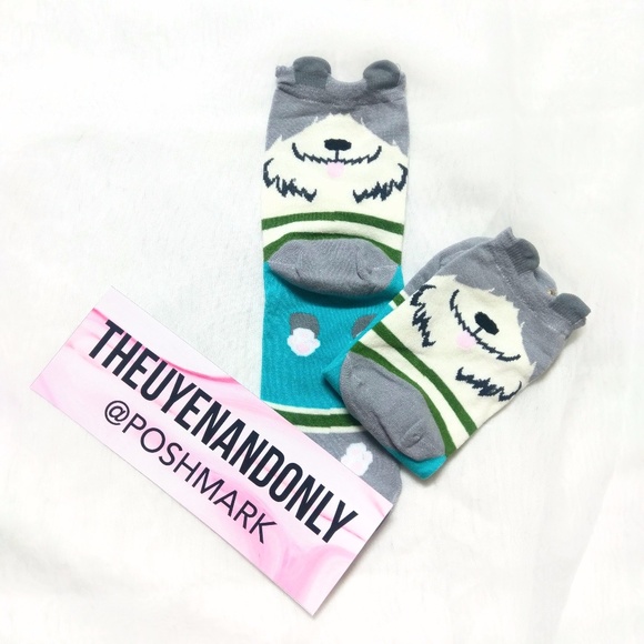 2 PAIRS New Cute Dog Printed Socks *PICK 2* - Picture 4 of 8
