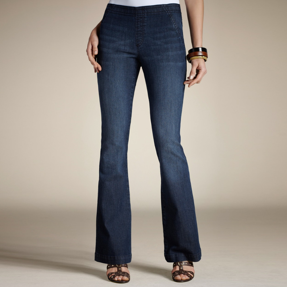 |Chico's| NWT Platinum Pull-On Flare Pants - Sz 4
