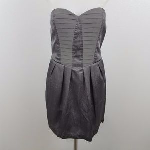 BCBGeneration Strapless Cocktail Dress Gray