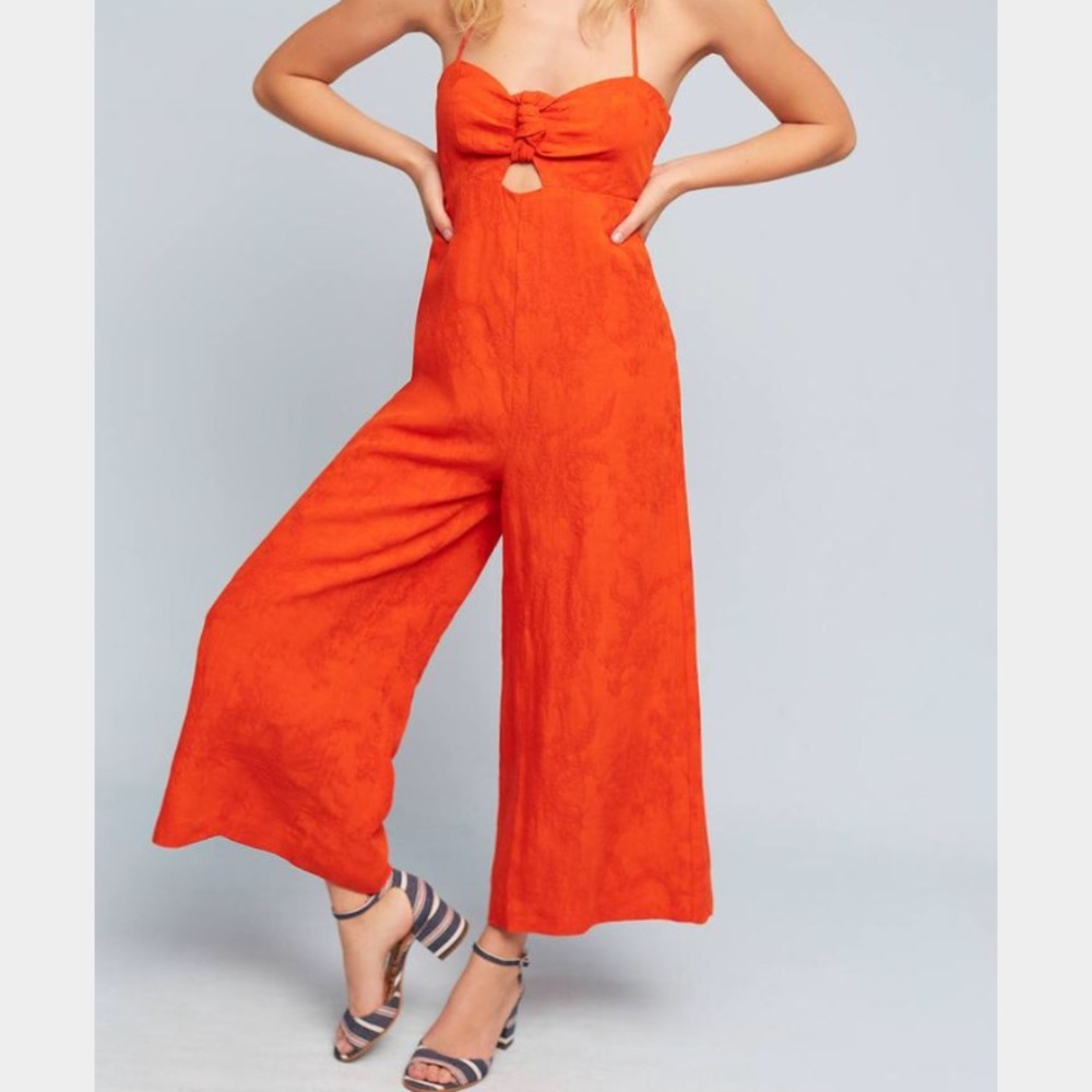 Anthropologie Jacquard Tropicale Jumpsuit