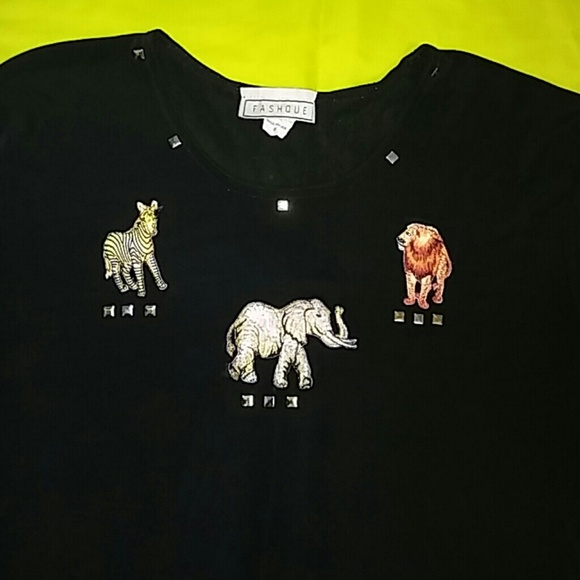 Fasqua Black T-shirt Size M - Picture 2 of 4