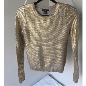 H&M metallic sweater