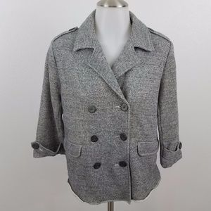 CAbi Gray Double Breasted Sailor Blazer
