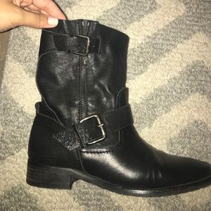 Zara LEATHER Moto boots 37 Zara LEATHER Moto boots 37