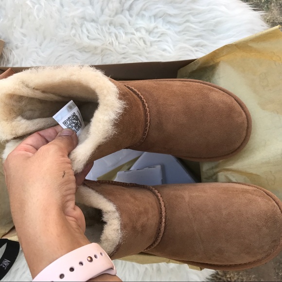 UGG kids ChEstnut Bailey BOW sz 2 New - Picture 2 of 7